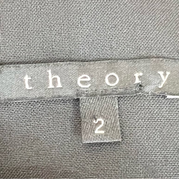 Theory Solid Black Sleeveless Cinched Waist Fit & Flare Dress Size 2 XS - Picture 10 of 11